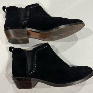 Coach Black Suede Carter Ankle Booties